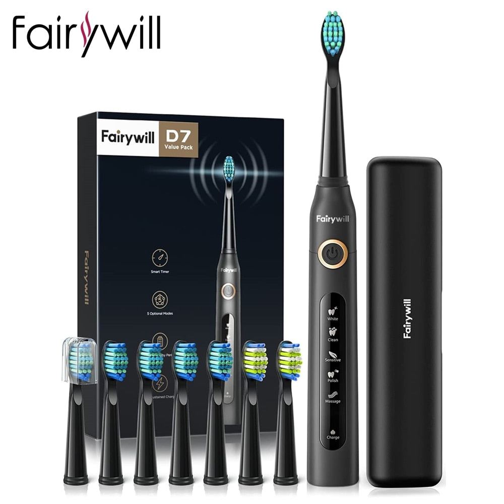 Rechargeable electric Sonic Toothbrush with replacement Heads