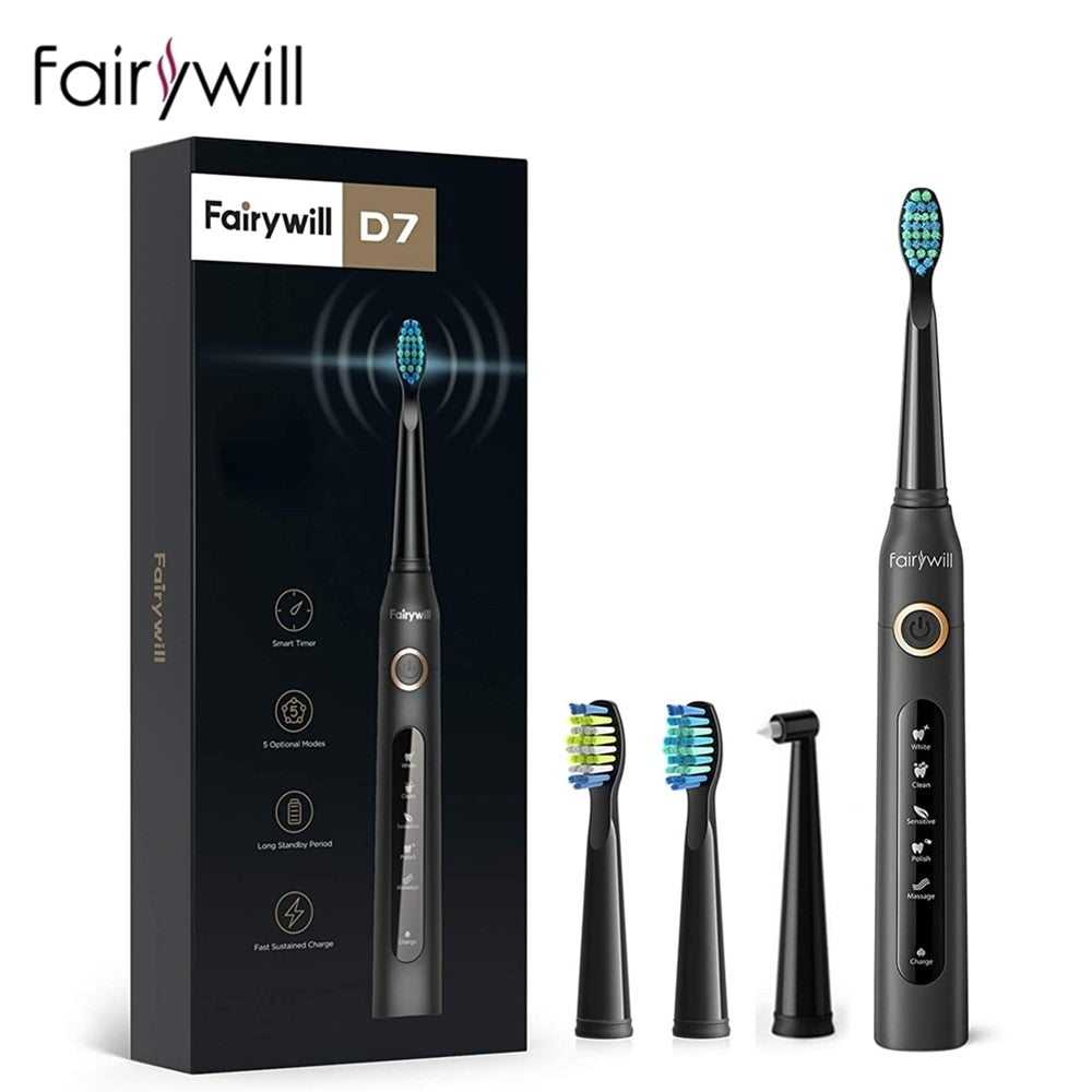 Rechargeable electric Sonic Toothbrush with replacement Heads