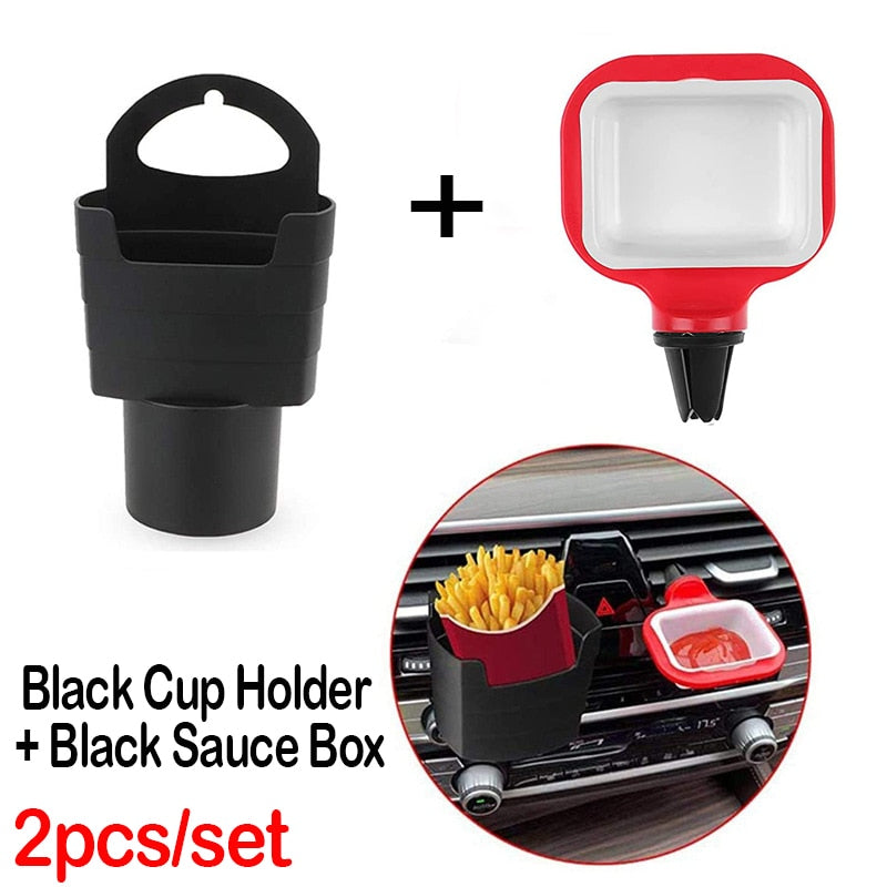2pcs Portable Car Sauce Holders