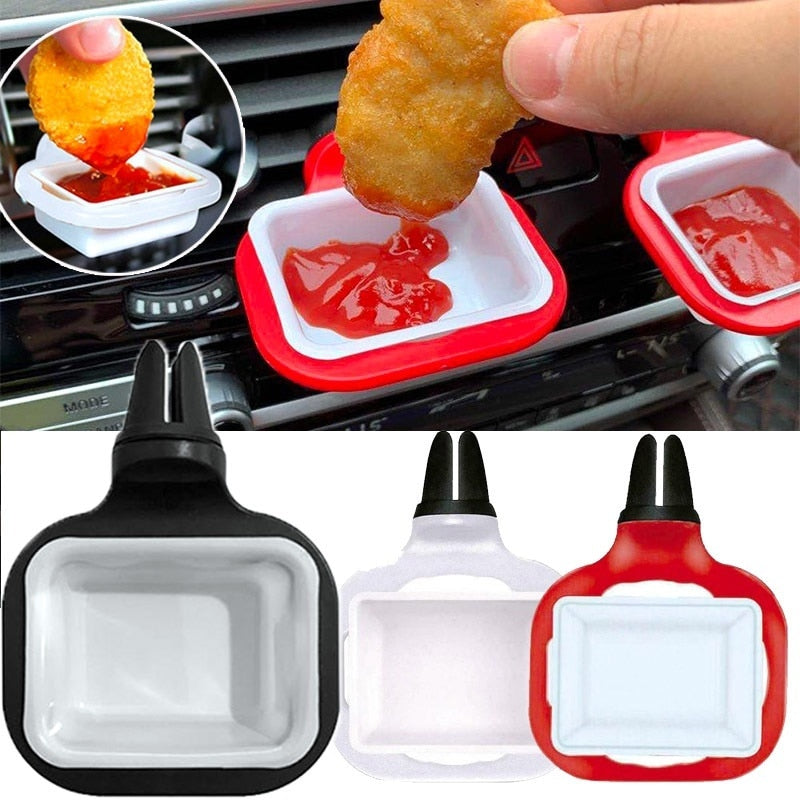 2pcs Portable Car Sauce Holders