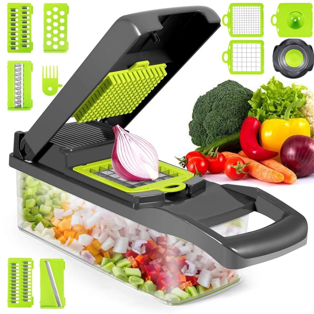 110V Electric Vegetable Cutter Slicer Dicer Fruit Shredder Multifunctional