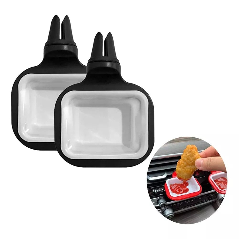 2pcs Portable Car Sauce Holders