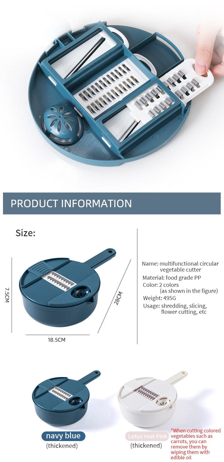 Kitchen Multifunctional Salad Utensils Vegetable Chopper Carrot Potato Manual Shredder Kitchen Cooking Vegetable Tools